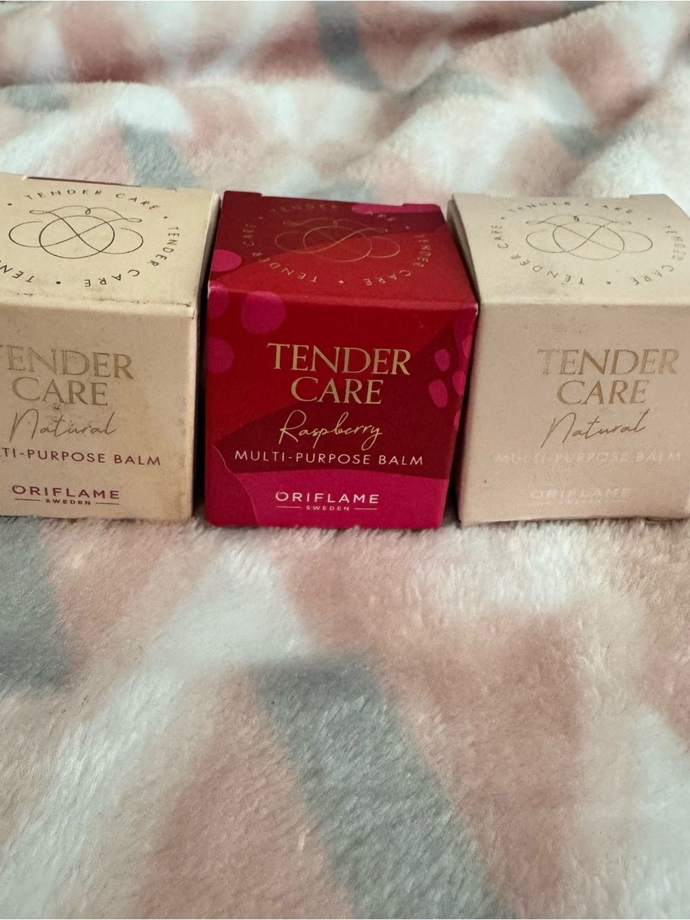 Oriflame Tender Care bundle  Raspberry Multi-Purpose Balm - Red